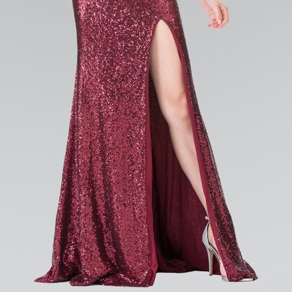 Halter Neckline Long Mermaid Prom Dress GSGL2278 - Picture 3 of 7